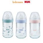 NUK 2 (1080)-BÌNH Sữa NUK NATURE SENSE Thủy Tinh 240ML NÚM TI S1 - M